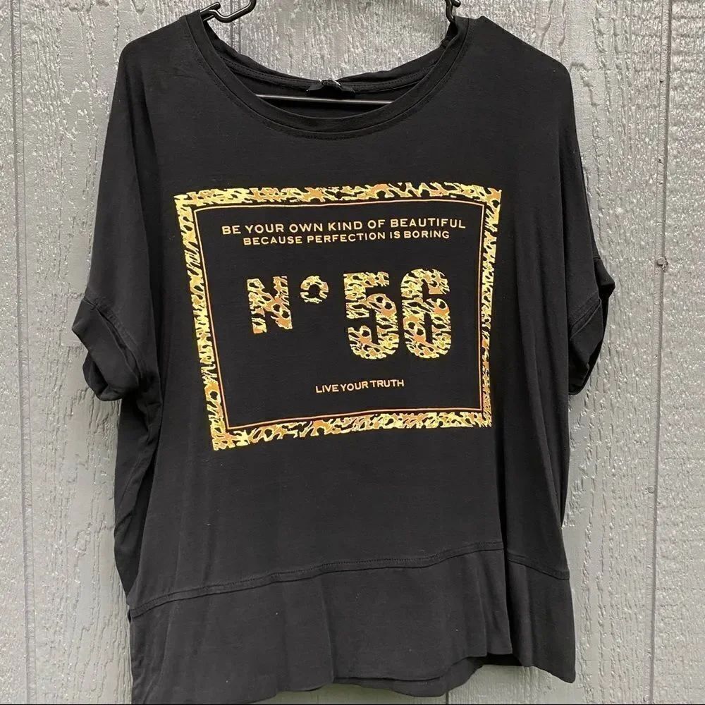 Basicxx Leopard Print Tee No56 Live Your Truth XL